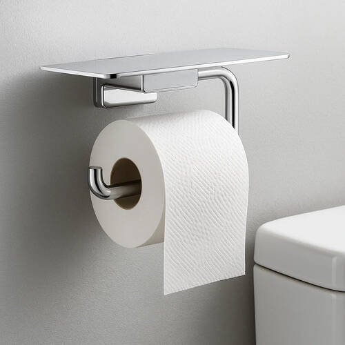 Держатель туалетной бумаги с полочкой Hansgrohe 41772000 хром, фото 1