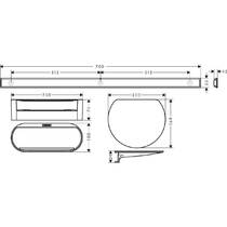 Набір аксесуарів 3в1 Hansgrohe WallStoris 27966670 чорний матовий, фото №2