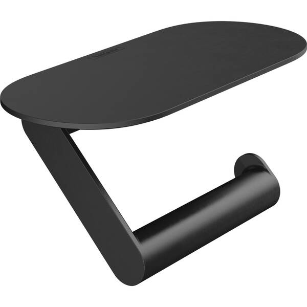 Тримач для туалетного паперу Hansgrohe WallStoris 27928670 з полицею, чорний матовий, фото 1