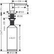 Дозатор для рідкого мила Hansgrohe 40438670 A41 вбудований чорний матовий, фото 2