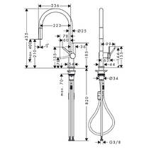 Смеситель для кухни Hansgrohe Talis M54 72802670 черный матовый, фото №2