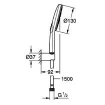 Душовий набір Grohe Rainshower SmartActive 130 26581000 хром, фото №3