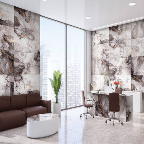 Керамограніт Megagres Hg Smoke Brown 60x120 см, фото 2