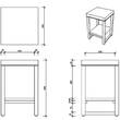 Табуретка для душевой кабины Decor Walther Wood WO HME 0926885 полированная сталь/ясень темный промасленный, фото 2