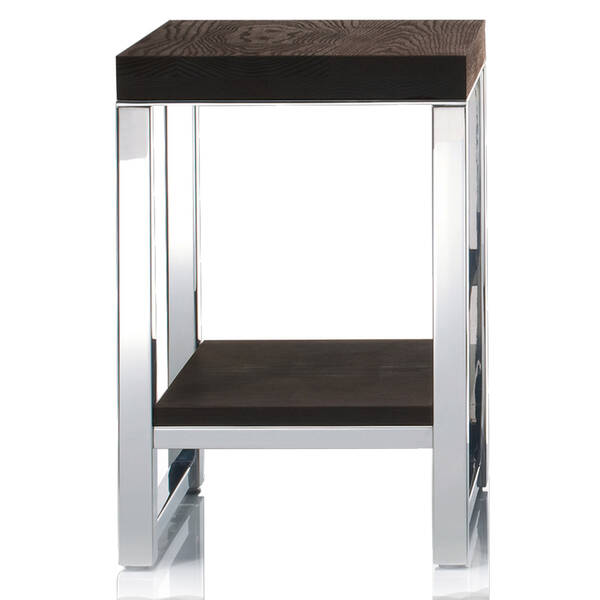 Табуретка для душевой кабины Decor Walther Wood WO HME 0926885 полированная сталь/ясень темный промасленный, фото 1