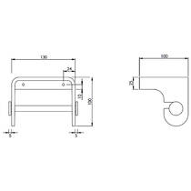 Тримач для туалетного паперу Decor Walther Stone TPH4 0974555 з полицею, білий матовий, фото №2