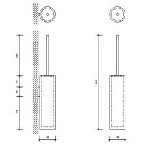 Щітка для унітаза Decor Walther Stone SBG 0970855 білий матовий/сталевий, фото №2
