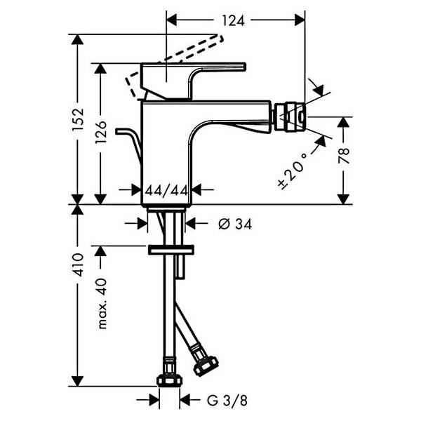 Змішувач для біде Hansgrohe Vernis Shape 71211000 хром, фото 2