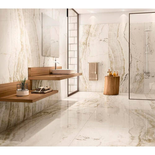 Керамограніт Megagres Oniks White Rect Pol 60x120 см, фото 3