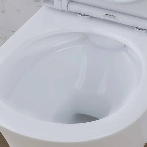 Унітаз підвісний AM.PM Tender C45A1700SC безобідковий із сидінням з дюропласту Soft Close, фото 4