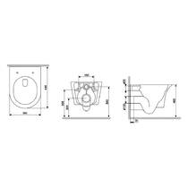 Унитаз подвесной AM.PM Tender C45A1700SC безободковый с сиденьем из дюропласта Soft Close, фото №2