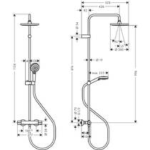 Душевая система Hansgrohe Vernis Blend Showerpipe 200 1jet 26276000 с термостатом, фото №3