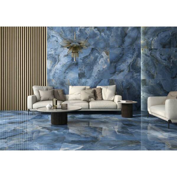 Керамограніт Geotiles Oni Blue 60x120 см, фото 8