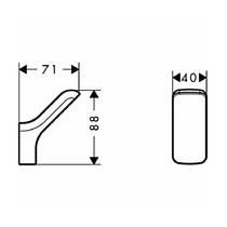 Крючок Axor Urquiola 42401820 одинарный, никель матовый, фото №2