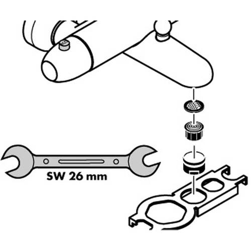 Аэратор Hansgrohe 13485000 M28x1 хром, фото 2