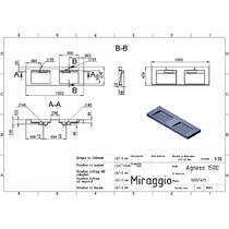 Раковина Miraggio Agness 1500 Mirasoft 150 см, фото №2