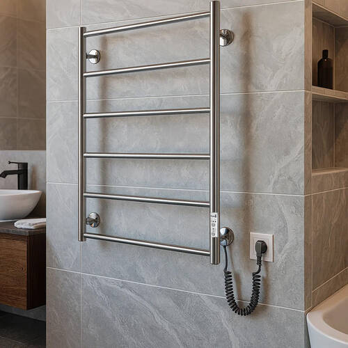 Полотенцесушитель электрический Mario Классик F НР-I 800х530/75 TR K, 810х520 мм хром 100 Вт, фото 1