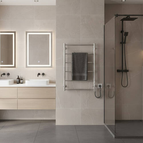 Полотенцесушитель электрический Mario Классик F НР-I 800х530/75 TR K, 810х520 мм хром 100 Вт, фото 9