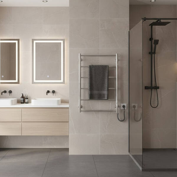 Полотенцесушитель электрический Mario Классик F НР-I 800х530/75 TR K, 810х520 мм хром 100 Вт, фото 9