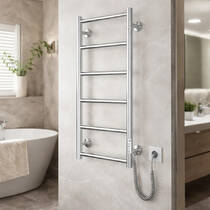 Полотенцесушитель электрический Mario Классик F НР-I 800х330/70 TR K 810х320 мм хром 65 Вт, фото №1