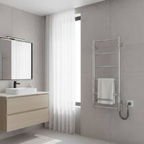 Полотенцесушитель электрический Mario Классик F НР-ИТR 800х430/75 810х420 мм хром 75 Вт, фото №1