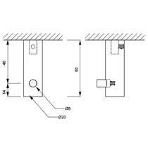 Гачок Decor Walther Bar HAK1 0856717 одинарний, темна бронза, фото №2