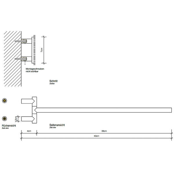 Держатель для полотенец Decor Walther Mikado MK HTH1 0520550 белый матовый, фото 2