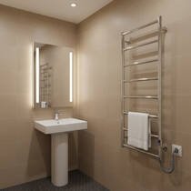 Полотенцесушитель электрический Mario Классик F НР-ИТR 1090х430/75 мм хром 100 Вт, фото №1