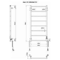 Рушникосушарка електрична Mario Класік F НР-I 1090х530/75 TR K (2.3.0705.10.Р) 1100х520 мм хром 115 Вт, фото №5