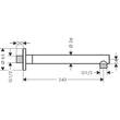 Тримач верхнього душу Hansgrohe Vernis Blend 27809670 настінний, фото 2