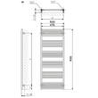 Полотенцесушитель электрический Terma Fiona One 900х500 мм, скрытое подключение справа, цвет белый глянец, фото 4