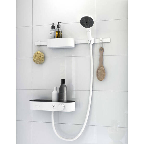 Контейнер для зберігання аксесуарів Hansgrohe WallStoris 27912700 глибокий, білий матовий, фото 3