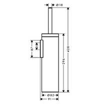 Щітка для унітазу Axor Universal Circular 42855340 хром чорний матовий, фото №2