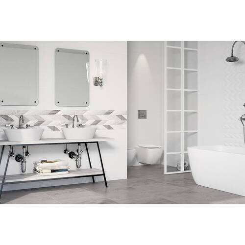 Керамограніт Opoczno Pl+ Gptu 602 Cemento Light Grey Lappato Rect 59,8x59,8 см, фото 2