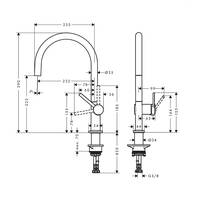 Смеситель для кухни Hansgrohe Talis M54 72804000, фото №2