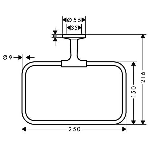 Тримач для рушників Axor Universal Circular 42823670 чорний матовий, фото 2