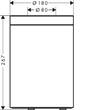 Відро для сміття Axor Universal 42872670 5л чорний матовий, фото 2