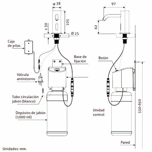 Дозатор для жидкого мыла Genwec GW13 12 06 02 электронный, хром, фото 3