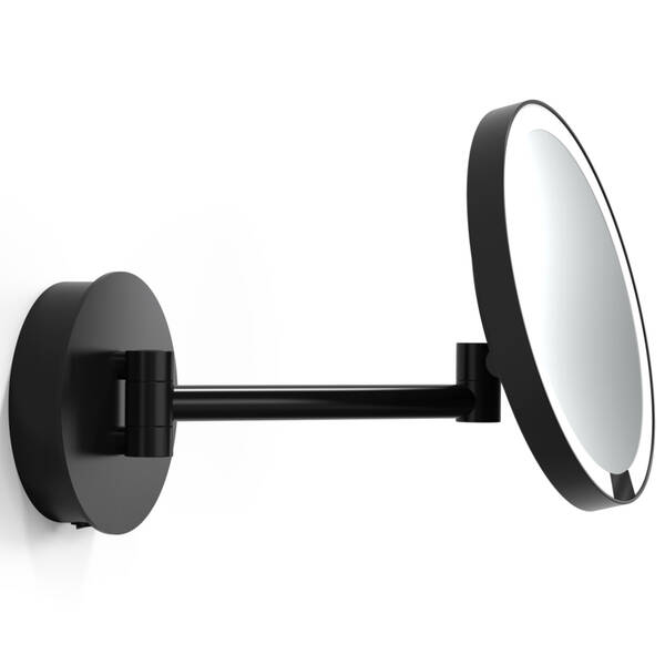 Косметичне дзеркало Decor Walther Just Look Wd 7x 0123660 з LED підсвічуванням чорний мат, фото 1