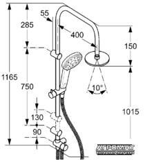 Душевая система Kludi Shower systems 660910500, фото №2