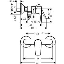 Змішувач для душу Hansgrohe Talis E 71760990 золото полірований, фото №2