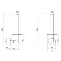 Держатель для запасного рулона туалетной бумаги Genwec Italica series GW05 28 06 02 без крышки, хром, фото №2
