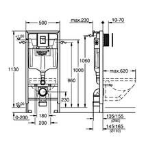 Інсталяція для унітаза Grohe Solido 38811KF0 3в1 з клавішею Even Black чорний, фото №2