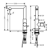 Смеситель для раковины Axor Uno Select 220 45016990 золото, фото №2