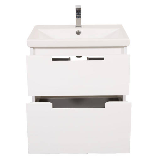 Тумба Аква Родос Інфініті 8806  з раковиною Elite 60 см білий матовий, фото 3