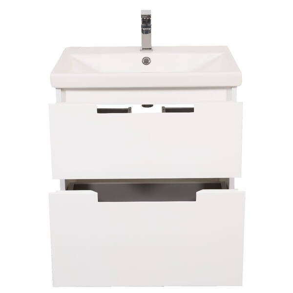 Тумба Аква Родос Інфініті 8806  з раковиною Elite 60 см білий матовий, фото 3