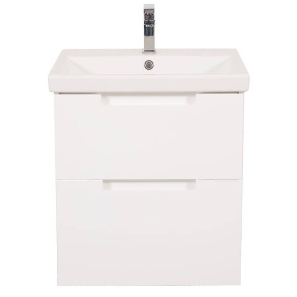 Тумба Аква Родос Інфініті 8806  з раковиною Elite 60 см білий матовий, фото 2