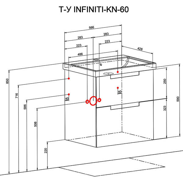 Тумба Аква Родос Інфініті 8806  з раковиною Elite 60 см білий матовий, фото 9