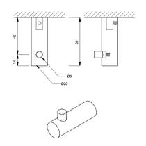 Гачок Decor Walther Bar HAK1 0856776 одинарний, матова сталь, фото №2