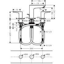 Змішувач для раковини Hansgrohe Talis E 71733670 чорний матовий, фото №2